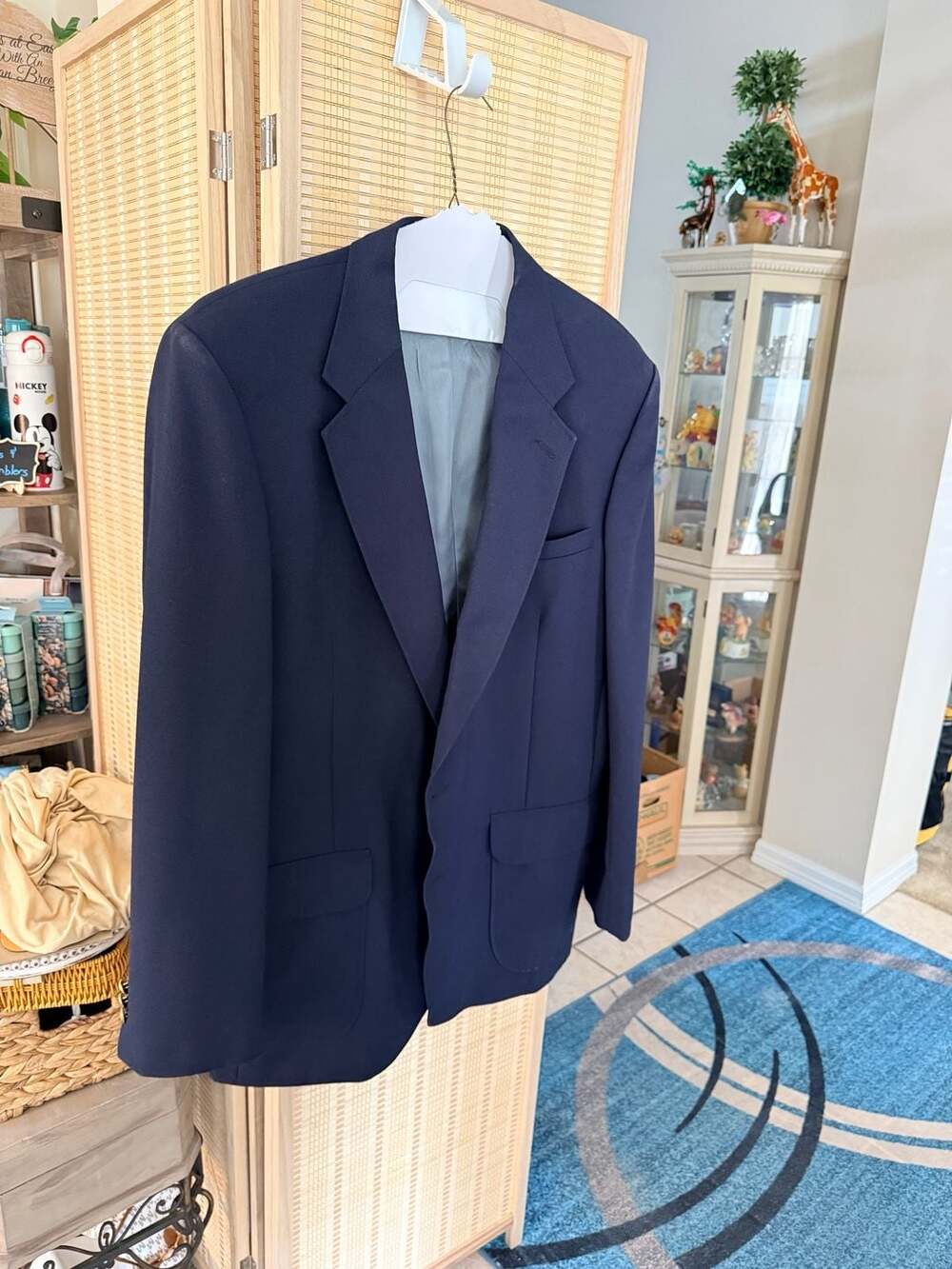Stafford Men's Navy Blue Blazer Sport Coat Jacket